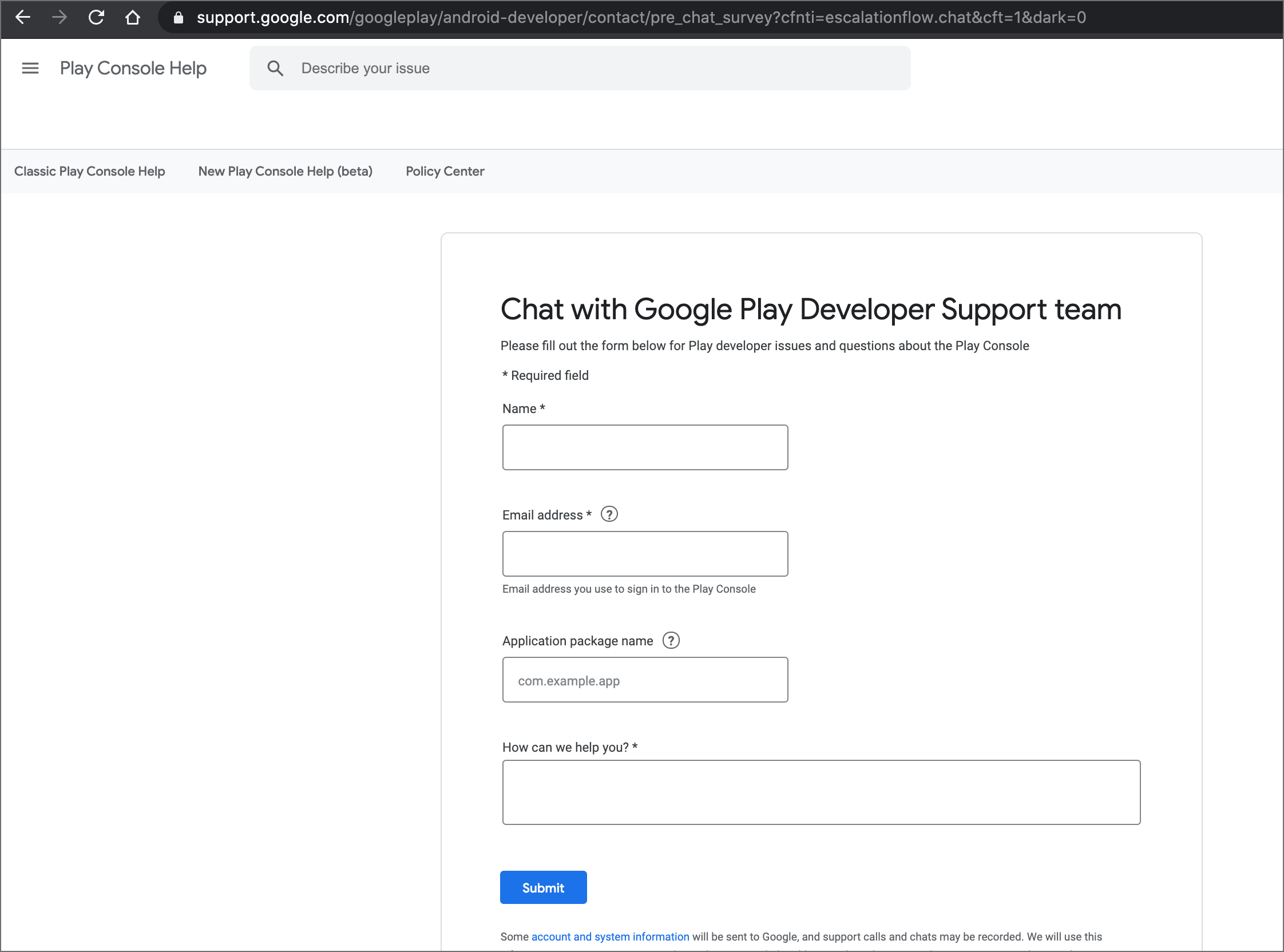 google play console support phone number