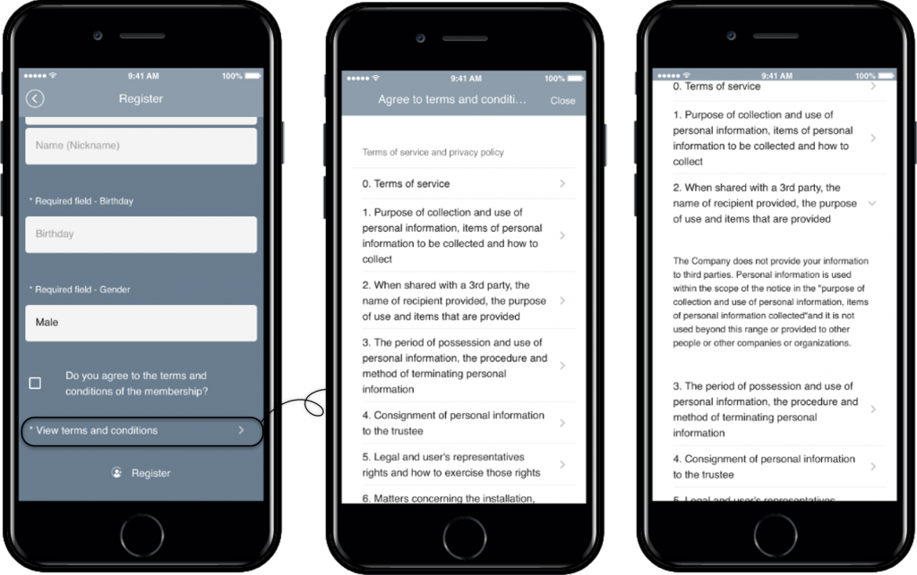 App Terms and Conditions, Privacy Policy – Support