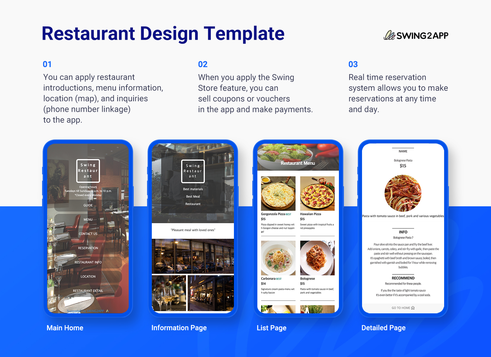free restaurant mobile app template